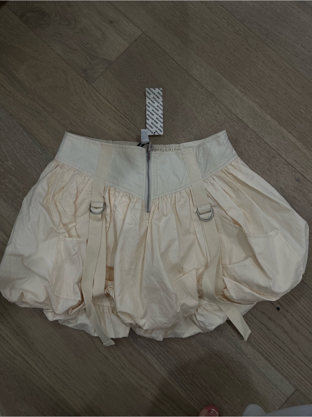 Urban Outfitters Cream Bubble Mini Skirt